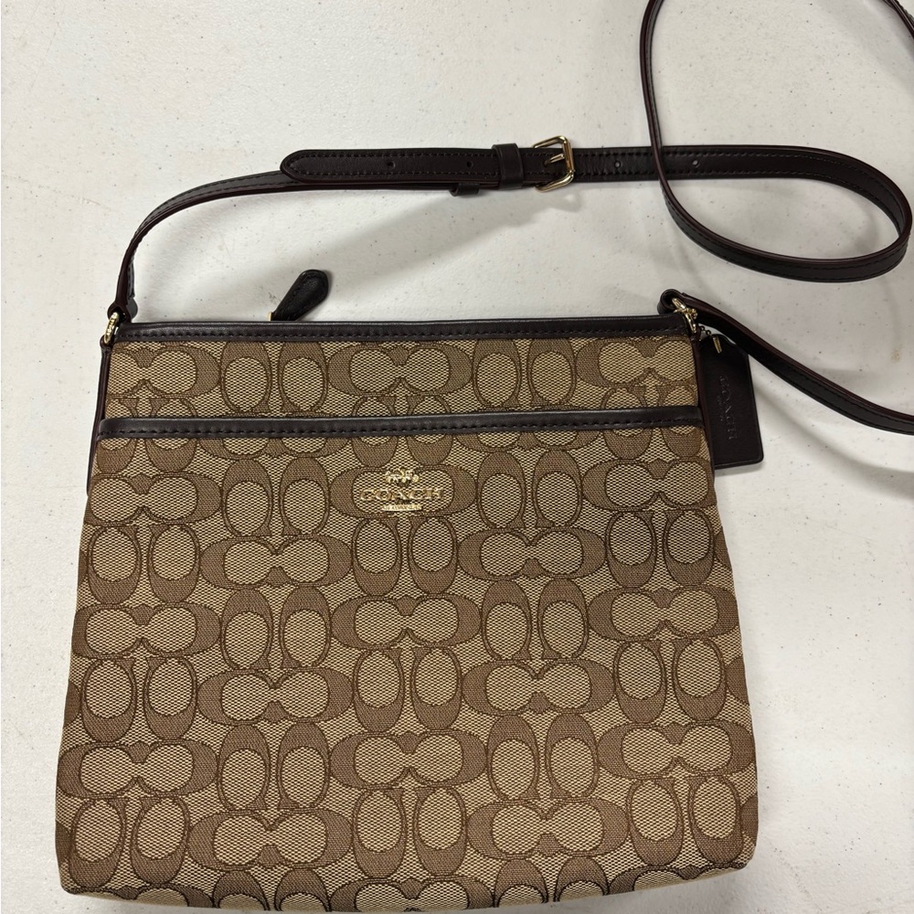 Coach Signature File Crossbody Bag